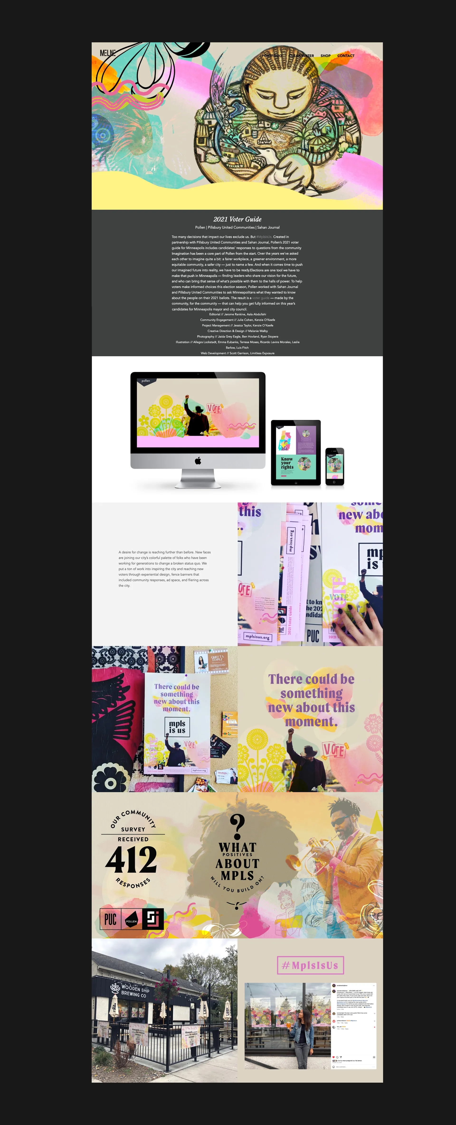 Mobile view of Melanie Walby’s portfolio site, demonstrating responsive design and user-friendly navigation, implemented by LXE Digital.
